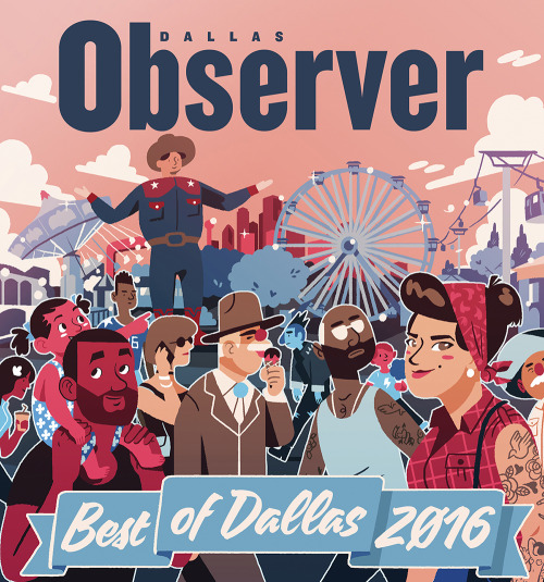 A six part illustration project for “the Best of Dallas 2016″ Issue of the Dallas Observer. 