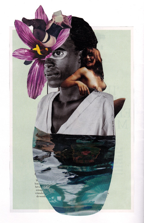 elena-ote:Collage &amp; an interpretation in pen.