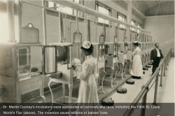 rev-another-bondi-blonde:Thousands of premature infants were saved from certain death by being part of a Coney Island entertainment sideshow.At the time premature babies were considered genetically inferior, and were simply left to fend for themselves