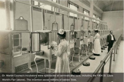 rev-another-bondi-blonde:Thousands of premature infants were saved from certain death by being part of a Coney Island entertainment sideshow.At the time premature babies were considered genetically inferior, and were simply left to fend for themselves