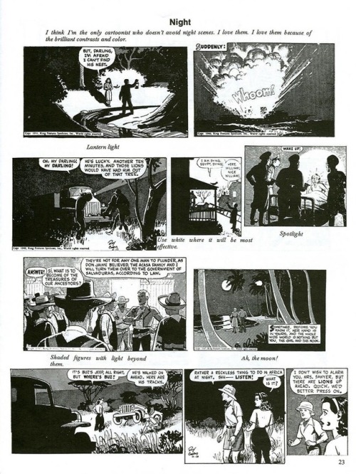 talesfromweirdland:From Roy Crane’s “scrapbook”: a handout on how to draw comics.