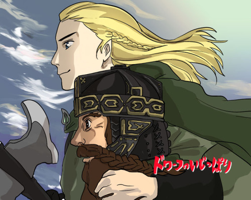 Legolas and Gimli by サブロ.