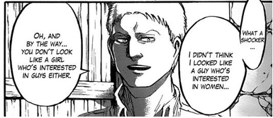 arminismywaifu:  you-wish-you-had-this-url:  CAN WE TALK ABOUT HOW SNK HAS CANNON LESBIANS  AND A CHARACTER WITHOUT A CONFIRMED GENDER  THE 104TH’S TOP GRADUATING SOLDIER WAS A WOC THE TOP TEN GRADUATES WERE ALMOST EQUALLY MALE AND FEMALE (4 girls/6
