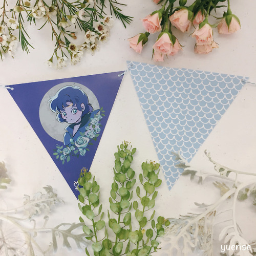Photos of my Sailor Moon flagsets I’ll have available at upcoming conventions! twitter | ig 