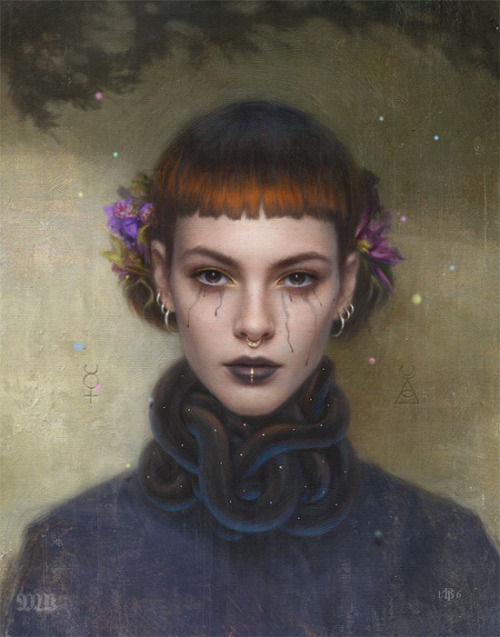 ‘Sofia’-A small portrait piece that was destined for the ‘Descent’ show at Marcas gallery in LA. Unf