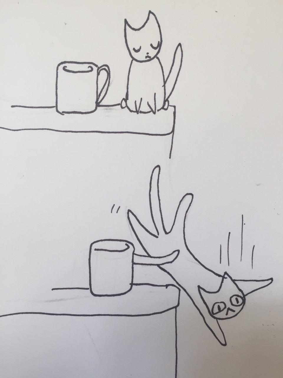 roguishpixiedreamgirl: draws-memes:  shittycryptids: A glass that pushes cat off