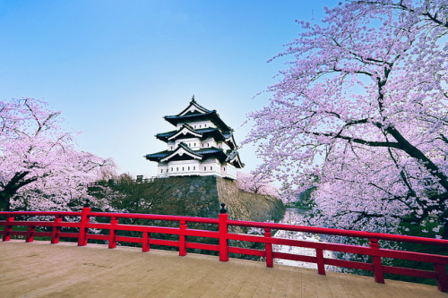 Hirosaki Castle. Japan. © Glenn E Waters by Glenn Waters ぐれんin Japan. on Flickr.