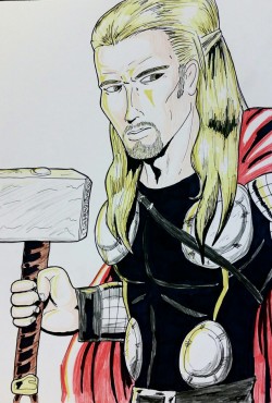 Gary as Thor  Another work colleague as Marvel’s