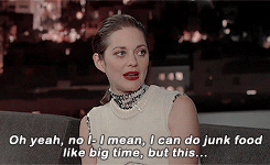 :  Marion cotillard on american junk food 