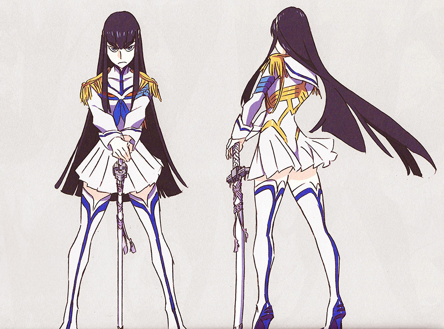 h0saki:  Satsuki drawings by Kill la Kill character designer and chief animation