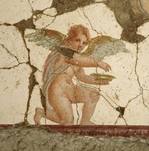 ancientcharm: Wall Painting in the Villa San Marco, Stabiae, another ancient Roman city buried by th