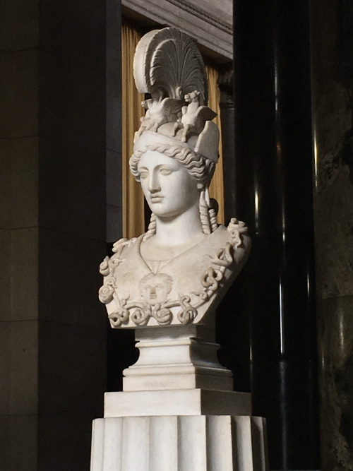 bronze and stone busts