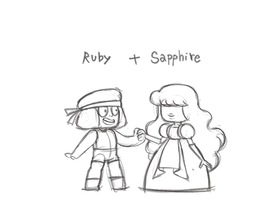 unoobang:Steven UniverseRuby + Sapphire = Garnet