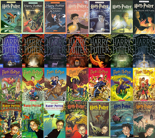 Harry Potter books covers from around the world