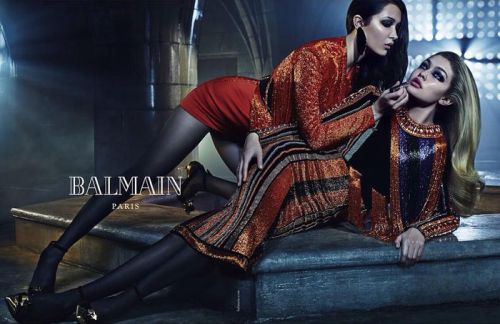 The new Balmain Campaign by Mario Sorrenti featuring siblings:Joan &amp; Erika SmallsKendall &am