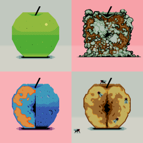 Apples. Pixel art experimentation.  Twitter // Shop