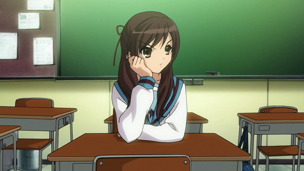 haruhisuzumiyafanpage:  The Melancholy of Haruhi Suzumiuya Episode 01 