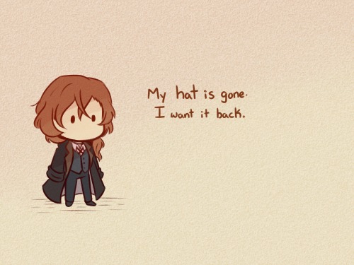 iamnotamuffin:Chuuya Wants His Hat Back 