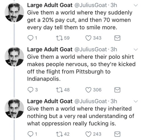 Large Adult Goat: the voice of reason white people never knew they needed.