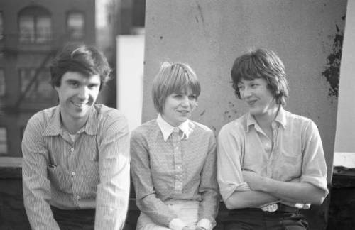 Early Talking Heads on a Manhattan rooftop, 1976. Photos by Linda D. Robbins