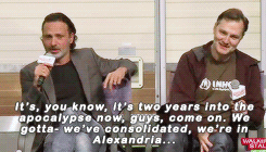 princessmichonne:  Andrew Lincoln on Rick and Michonne. [thanks to the wonderful