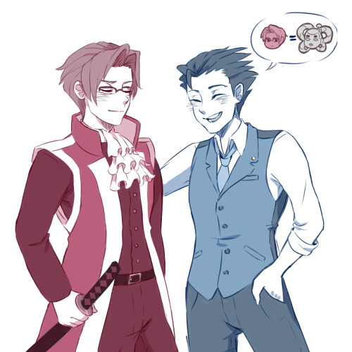 Prosecutor clothing style swap! (2/3)Edgeworth -&gt; BlackquillFranziska -&gt; Sahdmadhi