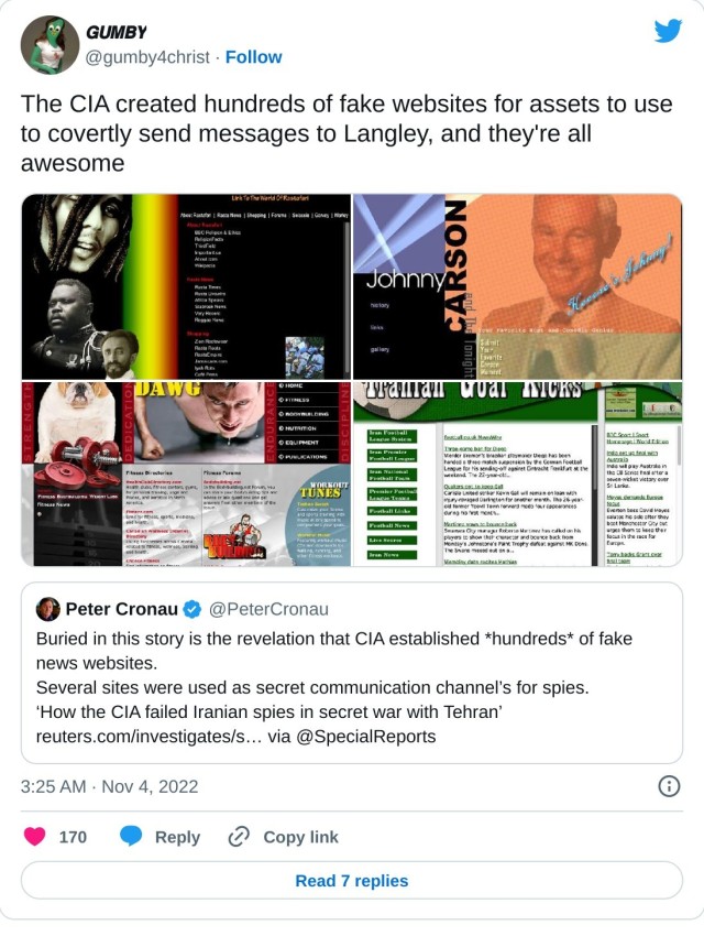 nights-at-the-opera:ALTView on TwitterBizarre CIA websites used as means for spies