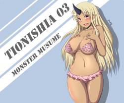 cestriankiwi:  ​Source: http://jay87k.deviantart.com/art/Tionishia-Monster-Musume-03-568317100