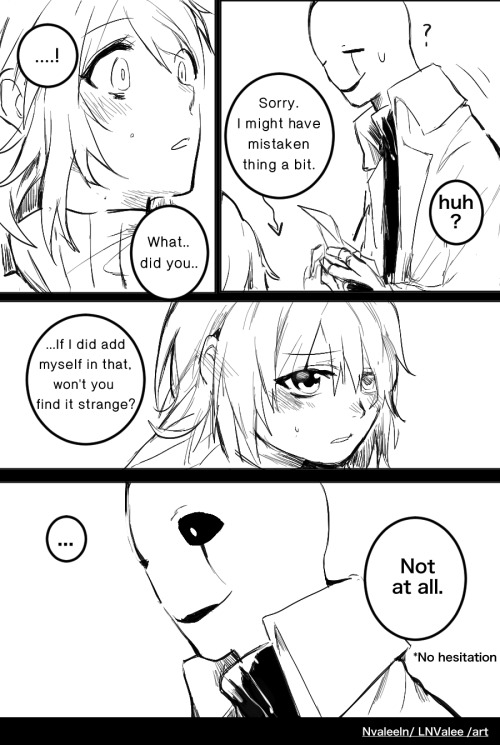 qin-ying: nvaleeln: GasterFrisk comic for my AU >>nvaleeln.tumblr.com/post/138208420967