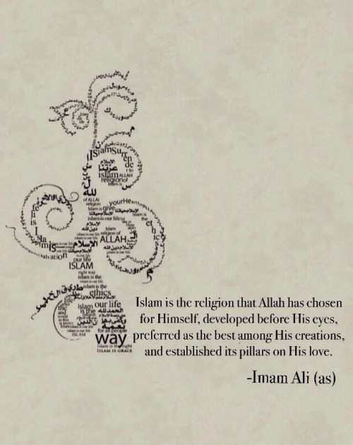 Islam is the religion that Allah has chosen for Himself, developed before His eyes, preferred as the