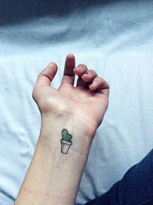 Tattoo cactus  Succulent tattoo, Cactus tattoo, Cactus tattoo small