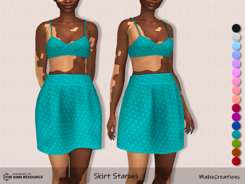 Top &amp; Skirt Starous  new meshbasegamefemaleteen to adult16 swatchesdisallow for randoms Top 