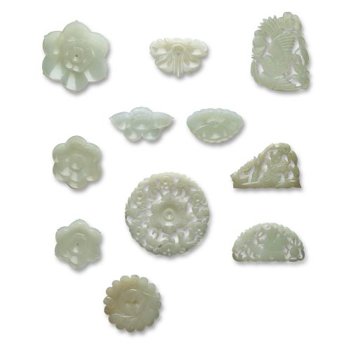Carved Nephrite Jade Buttons, Late QingSotheby’s
