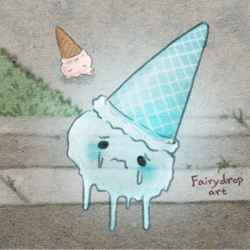 Ice cream ghost  #art#illustration#doodle#cute#halloween#spoopy