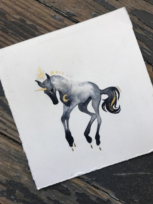 kamccafferty:Baby junicorn on more scrap paper today. Sitting on the idea of ordering a scanner for 