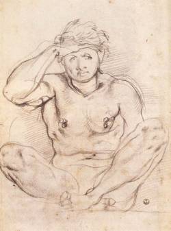 PONTORMO, Jacopo Study for Vertumnus and Pomona1519DrawingGalleria degli Uffizi, Florence