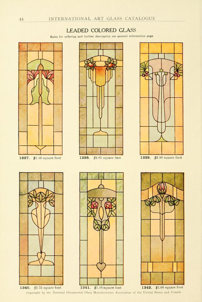 heaveninawildflower:  Designs taken from ‘International Art Glass Catalogue’