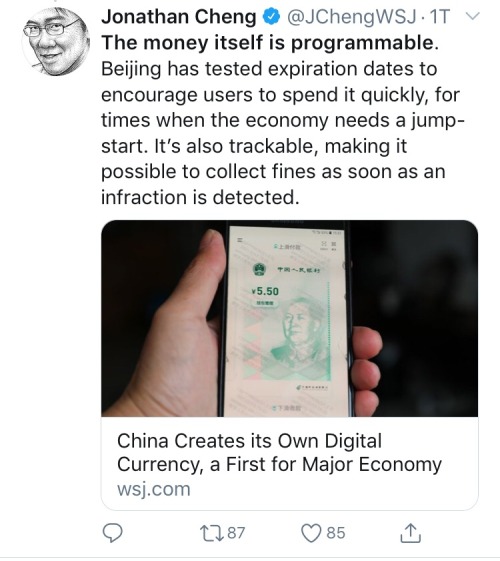 the-lost-alchemist:mexicain-sans-frontieres:rtrixie:The reason I keep bringing up central bank digital currencies even though they still seem insignificant right now is because they will be the cornerstone of our tech-driven, digital enslavement. You