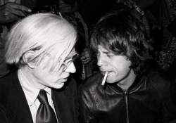 Dadrocknroll:  Andy Warhol And Mick Jagger, 1977.   © Lynn Goldsmith 
