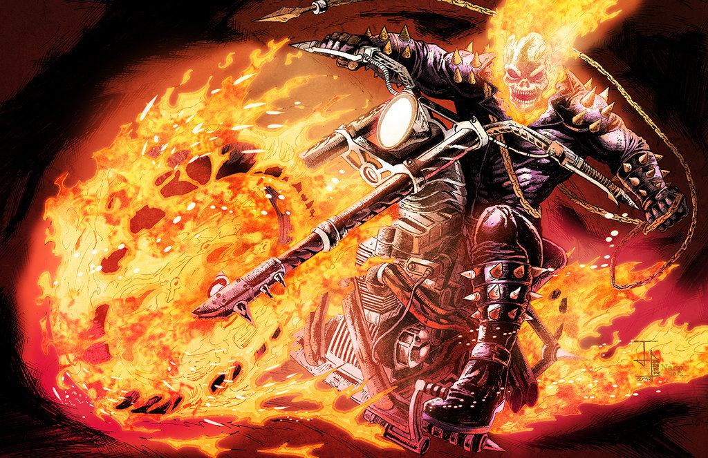 herochan:  Ghost Rider  Lines by John Pross Colors by Stéphan Lemineur  