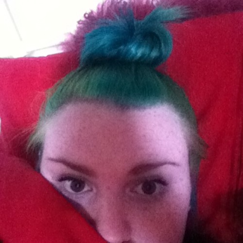 #greenhair #dyedhair #movieinbed