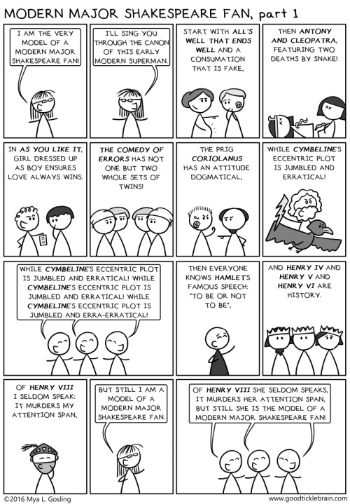 goodticklebrain: Are you familiar with the song “I am the very model of a modern major general