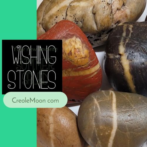 Wishing stones are stones with a naturally occurring, unbroken quartz line that goes all the way aro