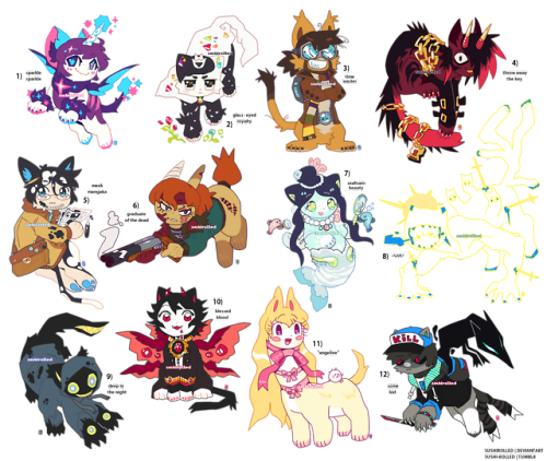 these guys are available here for 17.50 USD! message me on tumblr if you’re interested in purchasing