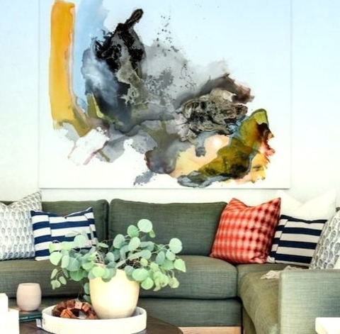 Mediterranean Family Room - Family RoomExample Of A Mid-sized Tuscan Open Concept Travertine Floor And