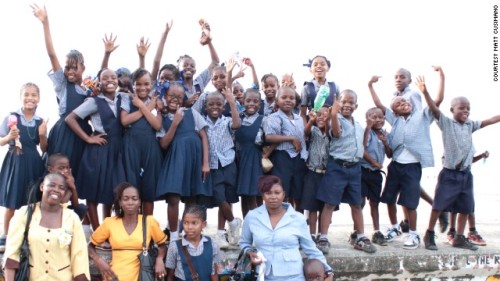 Peace Corps Volunteer Matt Cusimano and villagers in Guyana work together to build a library with donated books and computers.
It Takes a Village to Build a Library