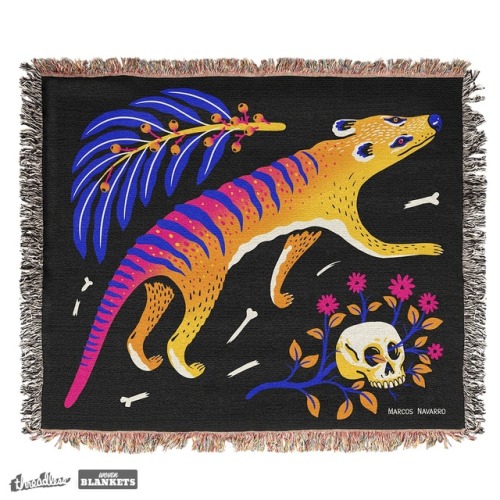 thylacine-dreams: Tasmanian wolf woven blanket design by MarcoNavarro on Threadless. I wish this had