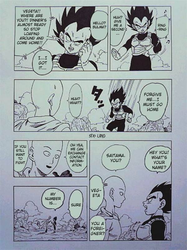 Vegeta versus One Punch Man