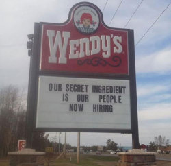 epithechef: thebeardedw0nder:  donthatethegeek:  I’m never eating there again…  @epithechef   The secret is out. No wonder they call it Wendys. Awesome find! 