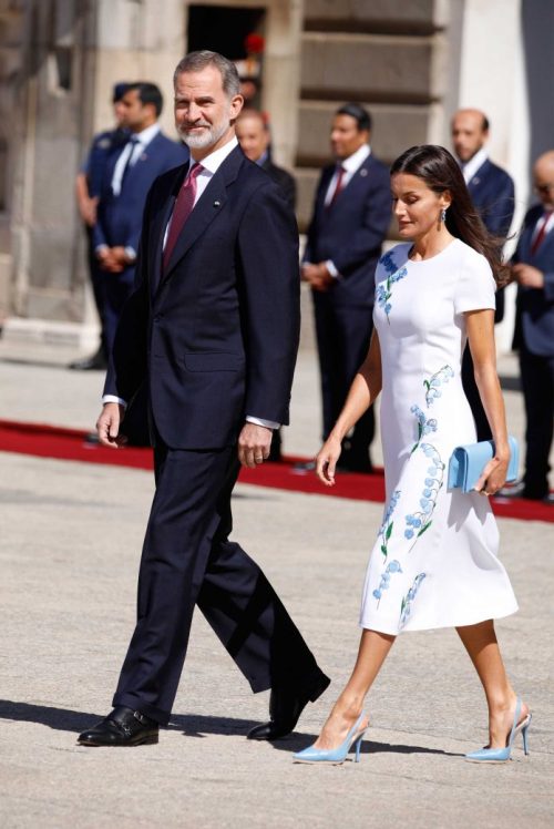 May 17, 2022: King Felipe and Queen Letizia offer an official welcome to Sheikh Tamim bin Hamad Al T